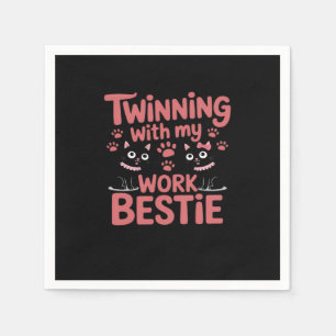 Tweeling Dag Vrienden Matching Twinning Werk Besti Servet