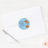 Tweeling Dank je Aap Baby shower Sticker (Envelop)