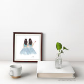 Tweeling, dierenriem, tweeling, mode schets, poster