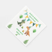 Tweeling Dinosaur Diner servetten | Dino-mite bend (Hoek)