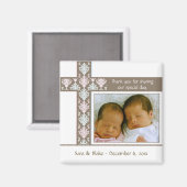 Tweeling Doop/Doopplezier | Fotomagneet Magneet (Voorkant / Achterkant)