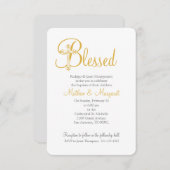 Tweeling doop of doop gouden kruis kaart (Voorkant / Achterkant)