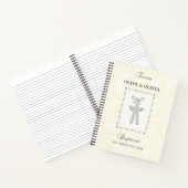 Tweeling Doop op Geel 2 Kruizen Gepersonaliseerd Notitieboek (Binnen)