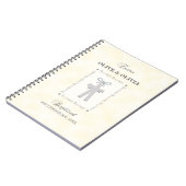 Tweeling Doop op Geel 2 Kruizen Gepersonaliseerd Notitieboek (Linkerzijde)