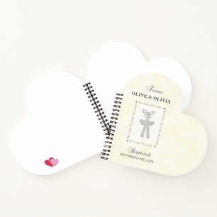 Tweeling Doop op Geel 2 Kruizen Gepersonaliseerd Notitieboek