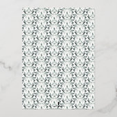 Tweeling Doop Uitnodigingen Sage Green Crest (Achterkant)