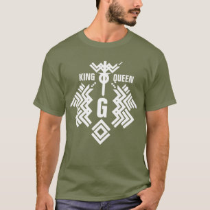 Tweeling Draken Schild Koning&Koningin T-shirt