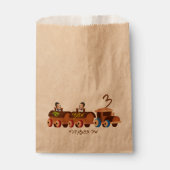 Tweeling Drie Jaar Oude Jongens Train Upsherin Fav Bedankzakje (Voorkant)