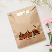 Tweeling Drie Jaar Oude Jongens Train Upsherin Fav Bedankzakje (Gezegeld)