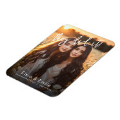 Tweeling Dubbel Afstuderen Foto Aankondiging Magneet (Linkerzijde)