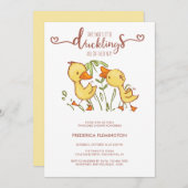 Tweeling Eendjes Baby Shower Kaart (Voorkant / Achterkant)