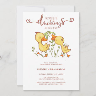 Tweeling Eendjes Baby Shower Kaart