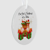 Tweeling eerste kerstronde ornament (voorkant)