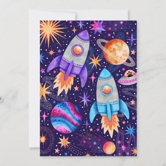 Tweeling eerste reis rond de zon Astronaut Foto Bedankkaart (Achterkant)