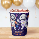 Tweeling eerste reis rond de Zon Astronaut Rockets Papieren Bekers