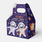 Tweeling eerste reis rond de zon Astronaut Space Bedankdoosjes (Voorkant Zijde)
