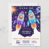 Tweeling eerste reis rond de Zon Buitenste Ruimter Kaart (Voorkant)