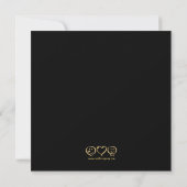 Tweeling! Elegante Black & Gold Glitter Klasse van Kaart (Achterkant)