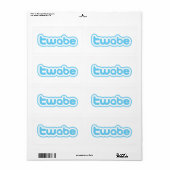 tweeling etiket (Full Sheet)