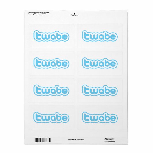 tweeling etiket (Full Sheet)