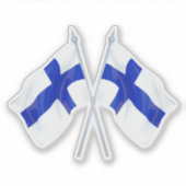 Tweeling Finse vlag Sticker (Voorkant)