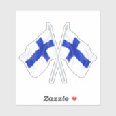 Tweeling Finse vlag Sticker (Vel)