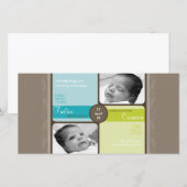 TWEELING FOTO GEBOORTE AANKONDIGING :: gekoesterd (Voorkant / Achterkant)