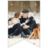 Tweeling Foto Koningsblauwe Bruiloft Feest Vlaggetjes (Tweede vlag)