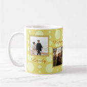 Tweeling Foto Liefde Ontwerp met Aangepaste Tekst Koffiemok (Links)