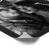 Tweeling Fotocollage Modern Minimalistisch Poster (Hoek)