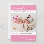 Tweeling geboorte aankondiging / dank je kaart (Voorkant)