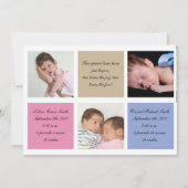 Tweeling geboorteaankondiging - Meisje en jongen Aankondiging (Voorkant)