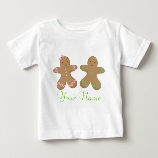 Tweeling Gepersonaliseerde Gingerbread Cookie Baby (Voorkant)