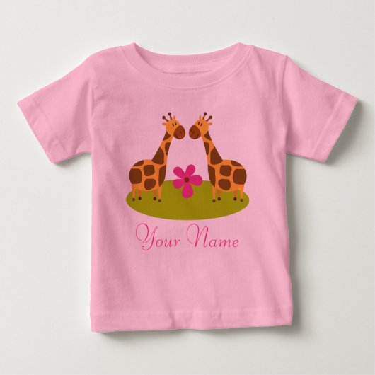 Tweeling Giraffe gepersonaliseerde meisjes (Voorkant)