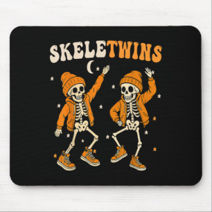 Tweeling Halloween bijpassende Skeletwins grappig Muismat