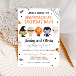 Tweeling Halloween Verjaardag Spooktacular Bash Kaart