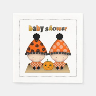Tweeling Herfst Herfst Halloween Baby shower Servetten