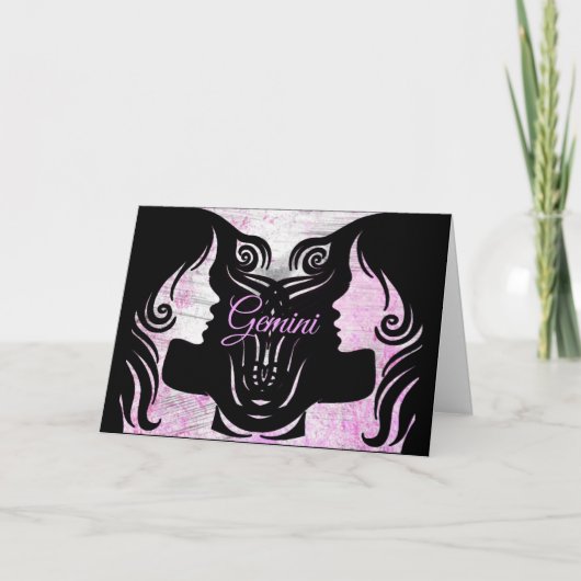 Tweeling horoscoop Happy Birthday Kaart (Voorkant)