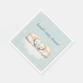 Tweeling IJsbeer Baby Shower Servetten (Hoek)