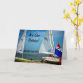 TWEELING-IK BEN BLIJ DAT IK MIJN VERJAARDAG DEEL M KAART (Gele Bloem)