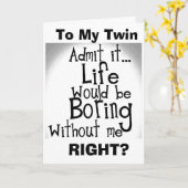 ***TWEELING*** IK WEET DAT JE JE ZONDER MIJ ZOU VE KAART (Gele Bloem)