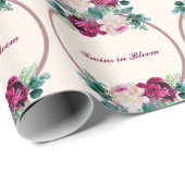 Tweeling in Bloom Baby shower Cadeaupapier (Rol Hoek)