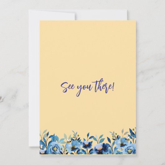 Tweeling in Bloom Baby shower Kaart (Achterkant)