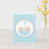 Tweeling in Paraplu Kaart (Gele Bloem)