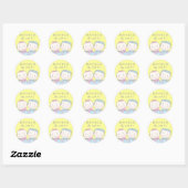 Tweeling in Wieg, Meisje en Jongen Baby Sticker (Vel)