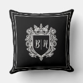 Tweeling initiaal zwart dek kussen (Achterkant)