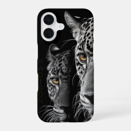 Tweeling Jaguars – Amber Ogen (Aanpasbaar) iPhone 16 Hoesje