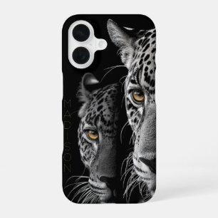 Tweeling Jaguars – Amber Ogen (Aanpasbaar) iPhone 16 Hoesje