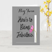 ****TWEELING*** JE BENT EEN FANTASTISCHE GELUKKIGE KAART (Gele Bloem)