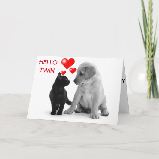 TWEELING, JE VERJAARDAG IS EEN SPECIALE DAG VOOR M KAART (Voorkant)